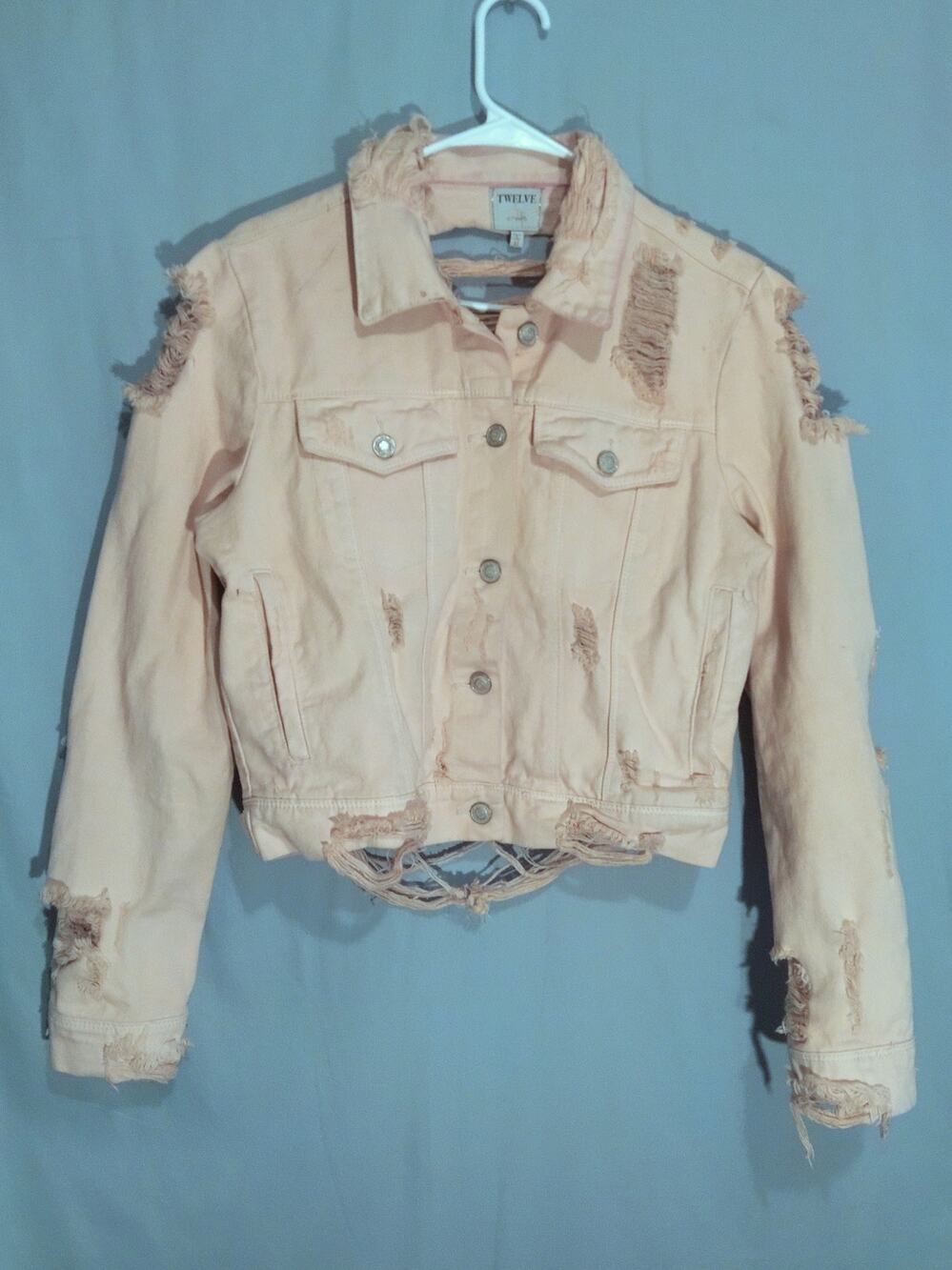 Twelve by ontwelfth light pink denim jacket